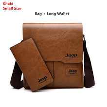 Load image into Gallery viewer, JEEP BULUO Man's Bag 2PC/Set Men Leather Messenger Shoulder Bags Business Crossbody Casual Bags Famous Brand Male Drop Shipping