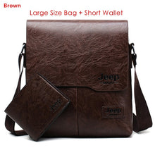 Load image into Gallery viewer, JEEP BULUO Man's Bag 2PC/Set Men Leather Messenger Shoulder Bags Business Crossbody Casual Bags Famous Brand Male Drop Shipping