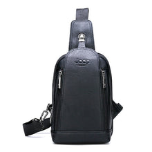 Load image into Gallery viewer, JEEP BULUO Brand Travel Hiking Cross Body Messenger Shoulder bags Men's Large Capacity Chest Sling Bag Solid Men Leather Bag