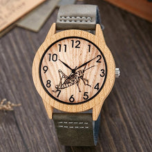 Load image into Gallery viewer, Creative Wood Watch Men Women Couple Quartz Imitate Bamboo Wooden Watch Minimalist Watches Brown Genuine Leather Wrist Clock