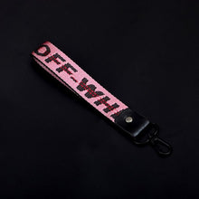Load image into Gallery viewer, Lateefah Off White Ribbon Keychain Women Phone Case Wallet key chain Key Rings Key Holder Trendy Jewelry Accessories