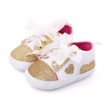 Load image into Gallery viewer, Infant Newborn Baby Girls Polka Dots Heart Autumn Lace-Up First Walkers Sneakers Shoes Toddler Classic Casual Shoes