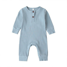 Load image into Gallery viewer, 2020 Baby Spring Autumn Clothing Newborn Infant Baby Boy Girl Cotton Romper Knitted Ribbed Jumpsuit Solid Clothes Warm Outfit