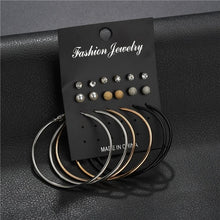 Load image into Gallery viewer, Gold Stud Earring Set 29 Styles Rhinestone imitation Pearl Earrings For Women