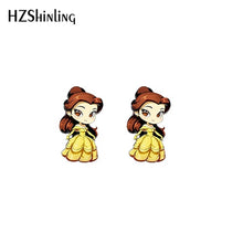 Load image into Gallery viewer, 2019 New Princess Acrylic Earring Funny Shrink Dinks Earring Epoxy Cute Girl Stud Earrings