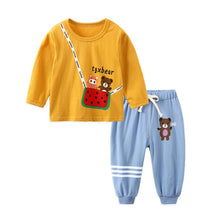Load image into Gallery viewer, Autumn Winter 2020 Baby Boy Girls Clothes Cotton Girl Clothing Sets Cartoon Long-sleeved T-shirt+Pants Infant Clothes 2pcs Suit