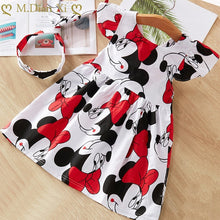 Load image into Gallery viewer, 2018 New Summer Dress Children's Clothing Girls Denim Stitching Baby Girl Dresses Party Wedding Children's Mesh Princess Dress