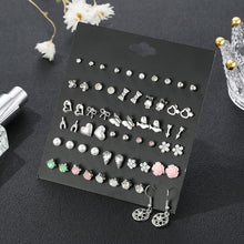 Load image into Gallery viewer, 2020 New Statement Mixed Crystal Rhinestone Pearl Stud Earrings For Women Trendy Resin Flower Heart Shape Wedding Earrings Gift