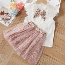 Load image into Gallery viewer, Bear Leader Girls Clothing Sets New Summer Sleeveless T-shirt+Print Bow Skirt 2Pcs for Kids Clothing Sets Baby Clothes Outfits