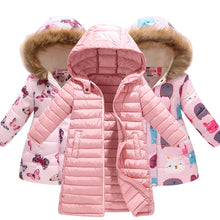 Load image into Gallery viewer, Kids Girls Jacket 2020 Autumn Winter Jacket For Girls Coat Baby Warm Hooded Outerwear Coat Girls Clothing Children Down Parkas