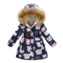 Load image into Gallery viewer, Kids Girls Jacket 2020 Autumn Winter Jacket For Girls Coat Baby Warm Hooded Outerwear Coat Girls Clothing Children Down Parkas