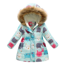 Load image into Gallery viewer, Kids Girls Jacket 2020 Autumn Winter Jacket For Girls Coat Baby Warm Hooded Outerwear Coat Girls Clothing Children Down Parkas