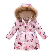 Load image into Gallery viewer, Kids Girls Jacket 2020 Autumn Winter Jacket For Girls Coat Baby Warm Hooded Outerwear Coat Girls Clothing Children Down Parkas