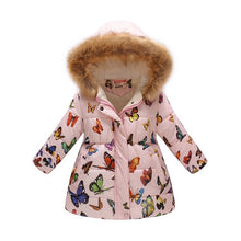 Load image into Gallery viewer, Kids Girls Jacket 2020 Autumn Winter Jacket For Girls Coat Baby Warm Hooded Outerwear Coat Girls Clothing Children Down Parkas