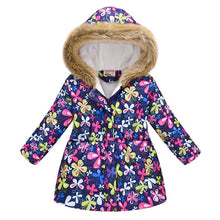 Load image into Gallery viewer, Kids Girls Jacket 2020 Autumn Winter Jacket For Girls Coat Baby Warm Hooded Outerwear Coat Girls Clothing Children Down Parkas