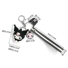 Load image into Gallery viewer, Cute Kuromi keychain Melody Kitty Cinnamoroll Key chain for Women girls Kawaii Cartoon Frog Pudding Dog Penguin key Bag Pendant