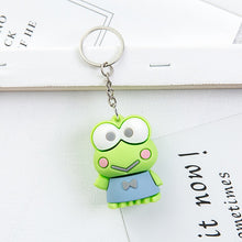 Load image into Gallery viewer, Cute Kuromi keychain Melody Kitty Cinnamoroll Key chain for Women girls Kawaii Cartoon Frog Pudding Dog Penguin key Bag Pendant