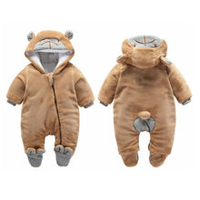 Load image into Gallery viewer, Baby clothing Boy girls Clothes Cotton Newborn toddler rompers cute Infant bear new born winter Hoodie romper 0-18M