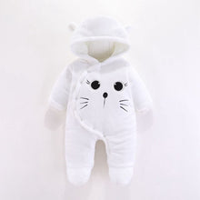 Load image into Gallery viewer, Baby clothing Boy girls Clothes Cotton Newborn toddler rompers cute Infant bear new born winter Hoodie romper 0-18M