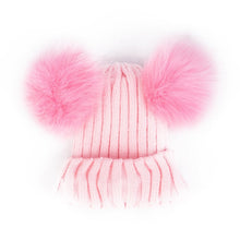 Load image into Gallery viewer, Children Winter Infant Newborn Kids Baby Wool Knitted Hat Cap Beanie With Two Double Pom Pom Beanie For Cute Boys Girl 1-3Years