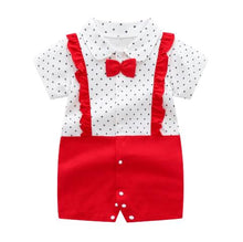 Load image into Gallery viewer, New Born Baby Clothing Summer Gentleman Rompers 0-12M Baby Boys Cotton Jumpsuit Baby Body Clothes Newborn Unisex Thin Costumes