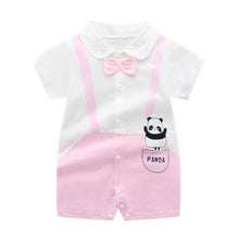 Load image into Gallery viewer, New Born Baby Clothing Summer Gentleman Rompers 0-12M Baby Boys Cotton Jumpsuit Baby Body Clothes Newborn Unisex Thin Costumes