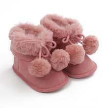 Load image into Gallery viewer, Cute Autumn Winter Infants Shoes Baby Girl Boy Polka Dot Knitting Boots Casual Sneakers Non-slip Soft Soled Walking Shoes