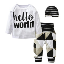 Load image into Gallery viewer, Newborn Baby Boys Girls Clothes Daddy/Mummy Letter 3Pcs Outfits Set Long Sleeve T-shirt+Pants Infant Toddler Clothing Suit