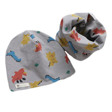 Load image into Gallery viewer, New Fashion Baby Cap Set Cartoon Owl Stars Baby Head Cover Spring Warm Neck Collar Kids Beanies Sets Cotton Children Hats Scarf