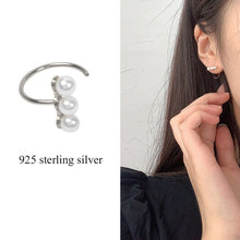 Load image into Gallery viewer, GHIDBK Dainty Five Round Pearls Ear Clip Non Pierced Ear Cuff with Fake Pearl Simple Delicate Ear Climber Fashion Bridal Jewelry
