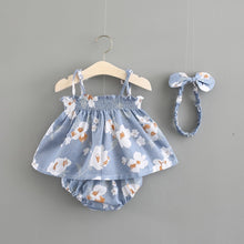 Load image into Gallery viewer, NEW Newborn Baby Girls Clothes Sleeveless Dress+Briefs 2PCS Outfits Set Striped Printed Cute Clothing Sets Summer Sunsuit 0-24M
