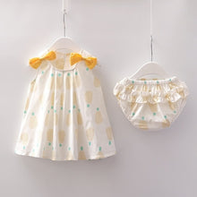 Load image into Gallery viewer, NEW Newborn Baby Girls Clothes Sleeveless Dress+Briefs 2PCS Outfits Set Striped Printed Cute Clothing Sets Summer Sunsuit 0-24M