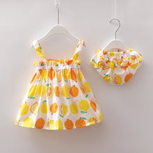 Load image into Gallery viewer, NEW Newborn Baby Girls Clothes Sleeveless Dress+Briefs 2PCS Outfits Set Striped Printed Cute Clothing Sets Summer Sunsuit 0-24M