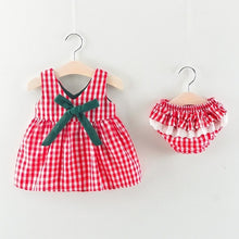 Load image into Gallery viewer, NEW Newborn Baby Girls Clothes Sleeveless Dress+Briefs 2PCS Outfits Set Striped Printed Cute Clothing Sets Summer Sunsuit 0-24M