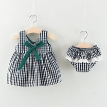 Load image into Gallery viewer, NEW Newborn Baby Girls Clothes Sleeveless Dress+Briefs 2PCS Outfits Set Striped Printed Cute Clothing Sets Summer Sunsuit 0-24M