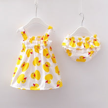 Load image into Gallery viewer, NEW Newborn Baby Girls Clothes Sleeveless Dress+Briefs 2PCS Outfits Set Striped Printed Cute Clothing Sets Summer Sunsuit 0-24M