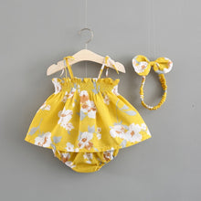 Load image into Gallery viewer, NEW Newborn Baby Girls Clothes Sleeveless Dress+Briefs 2PCS Outfits Set Striped Printed Cute Clothing Sets Summer Sunsuit 0-24M
