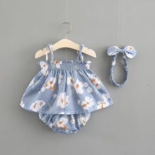 Load image into Gallery viewer, NEW Newborn Baby Girls Clothes Sleeveless Dress+Briefs 2PCS Outfits Set Striped Printed Cute Clothing Sets Summer Sunsuit 0-24M