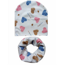 Load image into Gallery viewer, 2Pcs/Set Cotton Baby Hat Scarf Spring Star Print Children Caps Scarves Boys Girls Warm Beanie Collar Set Autumn Children Hat Set