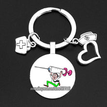 Load image into Gallery viewer, Cute Medical Kechain with Love Heart Angel Key Ring Personality Jewelry Thanksgiving Gift Key Holder for Nurse and Doctor