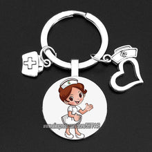 Load image into Gallery viewer, Cute Medical Kechain with Love Heart Angel Key Ring Personality Jewelry Thanksgiving Gift Key Holder for Nurse and Doctor