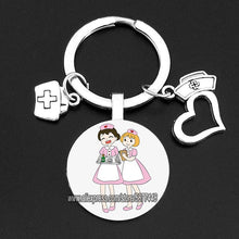 Load image into Gallery viewer, Cute Medical Kechain with Love Heart Angel Key Ring Personality Jewelry Thanksgiving Gift Key Holder for Nurse and Doctor