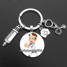Load image into Gallery viewer, Cute Medical Kechain with Love Heart Angel Key Ring Personality Jewelry Thanksgiving Gift Key Holder for Nurse and Doctor
