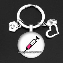 Load image into Gallery viewer, Cute Medical Kechain with Love Heart Angel Key Ring Personality Jewelry Thanksgiving Gift Key Holder for Nurse and Doctor
