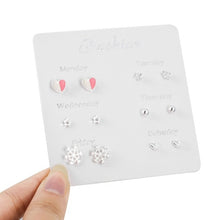 Load image into Gallery viewer, Luokey 2020 New Arrival Stud Earrings Set For Women Cute Rainbow Butterfly Flower Enamel Gold Stud Earrings Korean Charm Jewelry