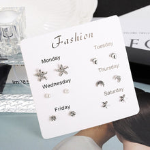 Load image into Gallery viewer, Luokey 2020 New Arrival Stud Earrings Set For Women Cute Rainbow Butterfly Flower Enamel Gold Stud Earrings Korean Charm Jewelry