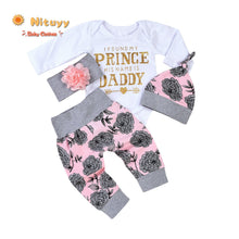 Load image into Gallery viewer, 0-18M Baby Girl Floral Clothes Suit Newborn Infant Long Sleeve Romper Pant Headband Hat Outfits Casual Fashion Clothing Sets