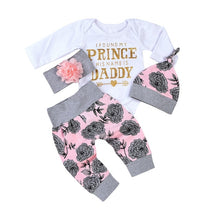 Load image into Gallery viewer, 0-18M Baby Girl Floral Clothes Suit Newborn Infant Long Sleeve Romper Pant Headband Hat Outfits Casual Fashion Clothing Sets