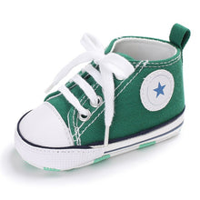 Load image into Gallery viewer, Baby Shoes Boy Girl Star Solid Sneaker Cotton Soft Anti-Slip Sole Newborn Infant First Walkers Toddler Casual Canvas Crib Shoes