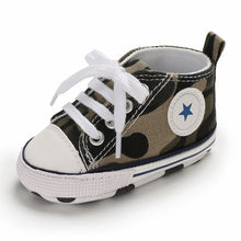 Load image into Gallery viewer, Baby Shoes Boy Girl Star Solid Sneaker Cotton Soft Anti-Slip Sole Newborn Infant First Walkers Toddler Casual Canvas Crib Shoes